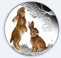 2023彩色兔年精鑄銀幣
